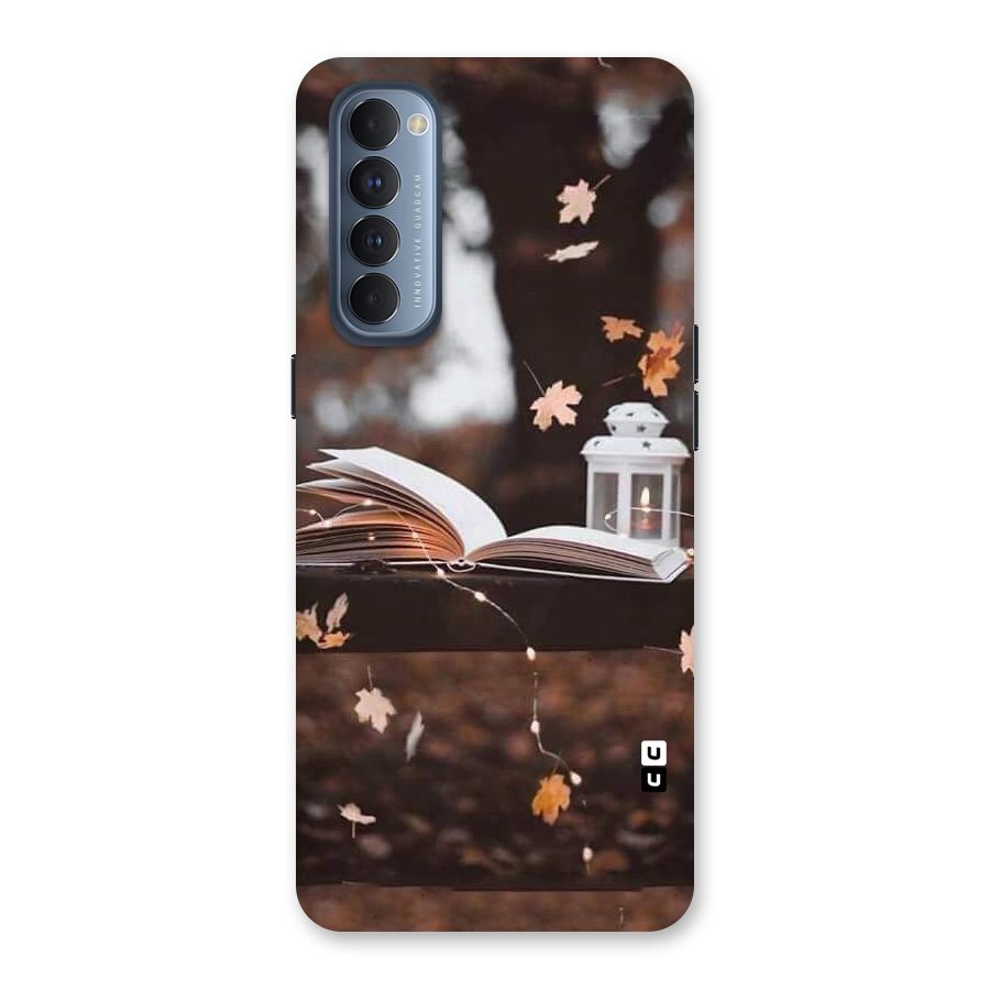 Book and Fall Leaves Back Case for Reno4 Pro
