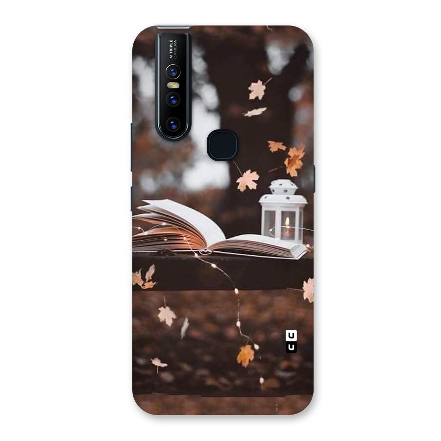 Book and Fall Leaves Back Case for Vivo V15