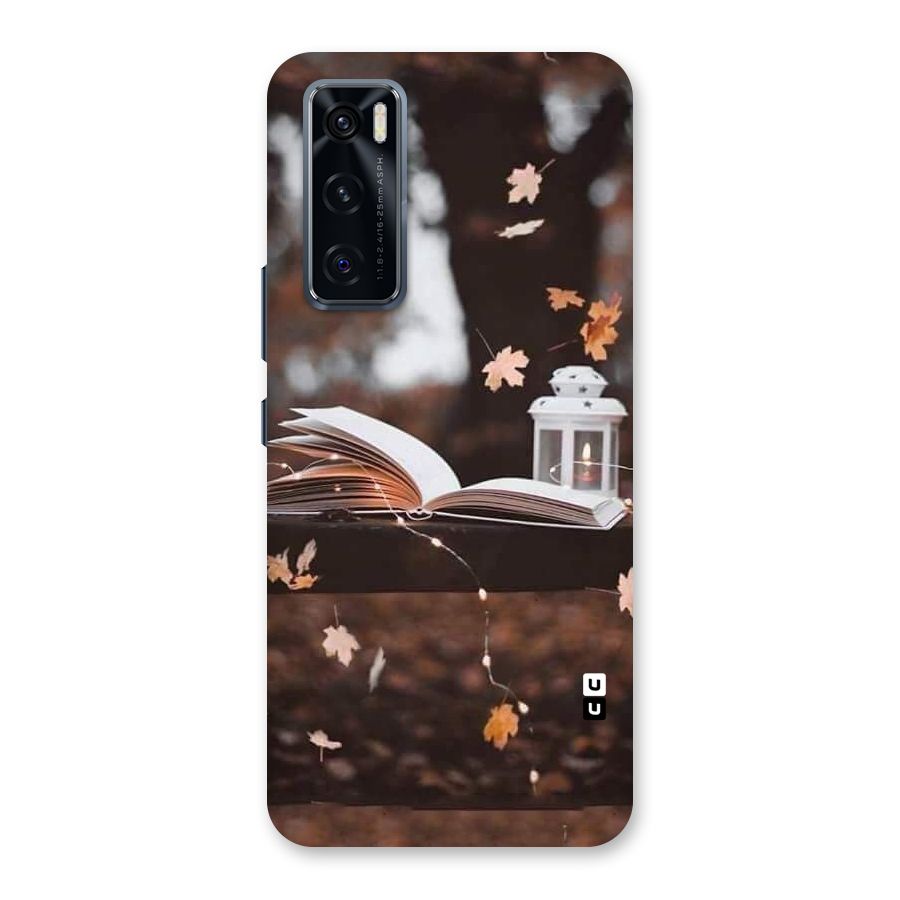 Book and Fall Leaves Back Case for Vivo V20 SE