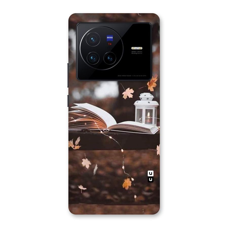 Book and Fall Leaves Back Case for Vivo X80