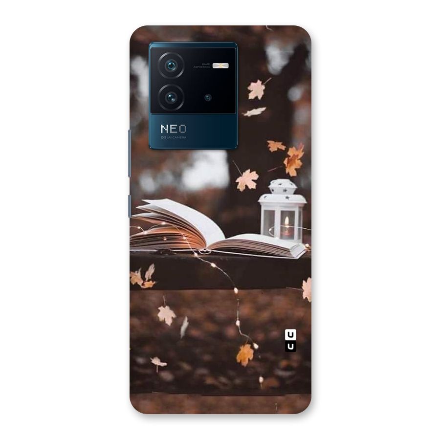 Book and Fall Leaves Back Case for Vivo iQOO Neo 6 5G