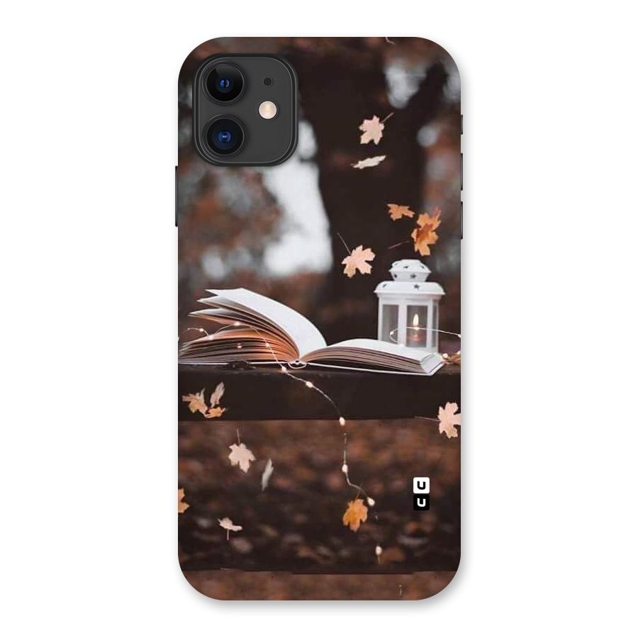 Book and Fall Leaves Back Case for iPhone 11