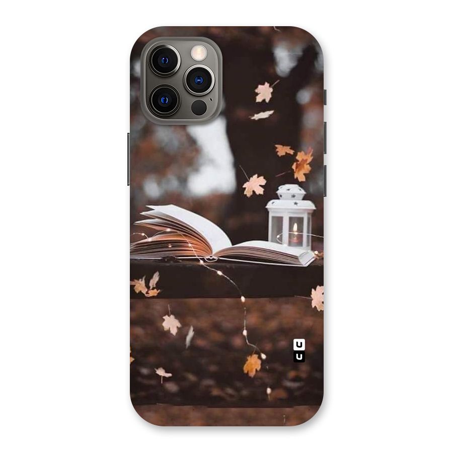 Book and Fall Leaves Back Case for iPhone 12 Pro