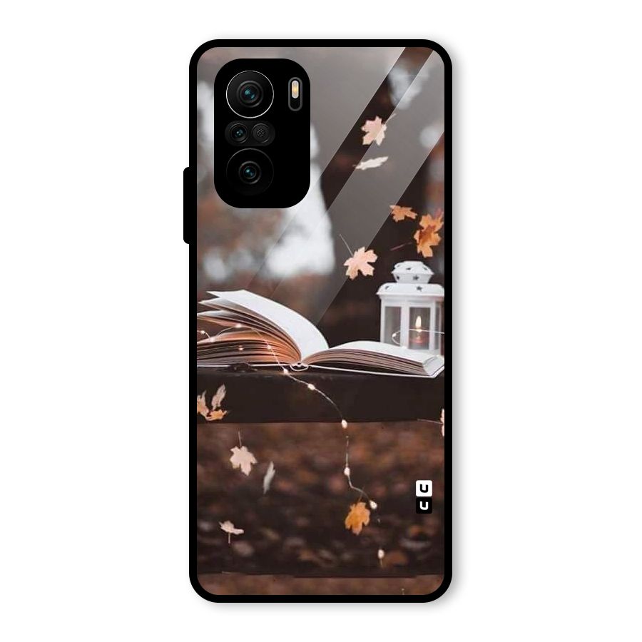 Book and Fall Leaves Glass Back Case for Mi 11x
