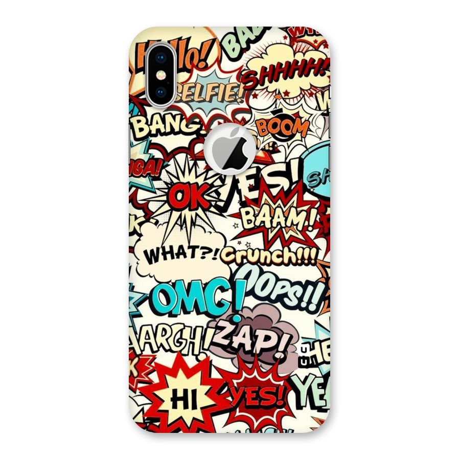 Boom Zap Back Case for iPhone X Logo Cut