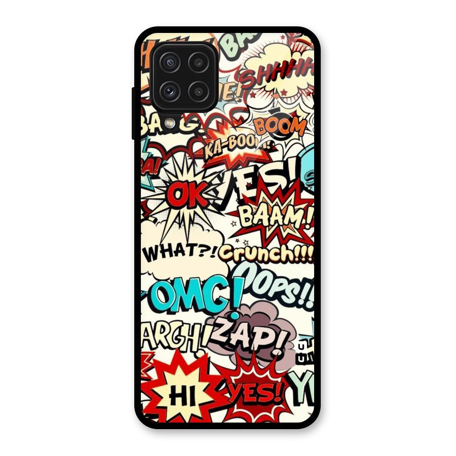 Boom Zap Glass Back Case for Galaxy A22 4G