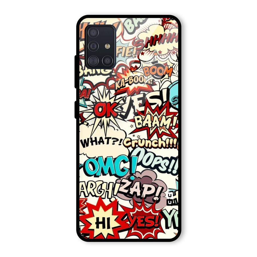 Boom Zap Glass Back Case for Galaxy A51