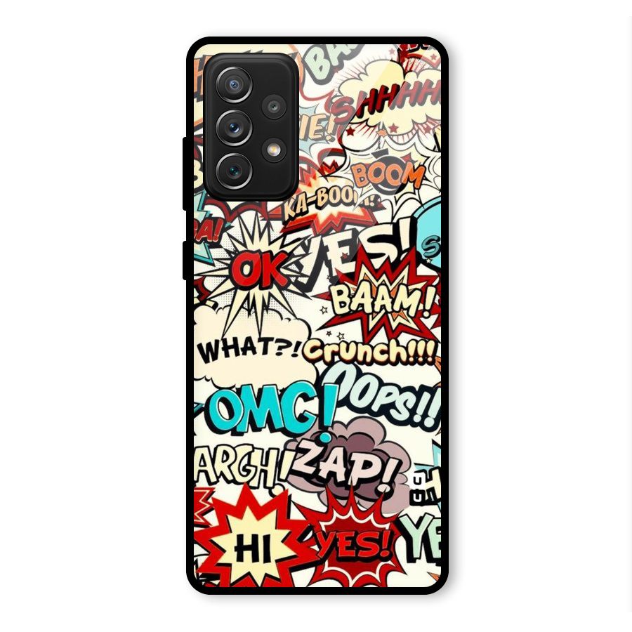 Boom Zap Glass Back Case for Galaxy A72