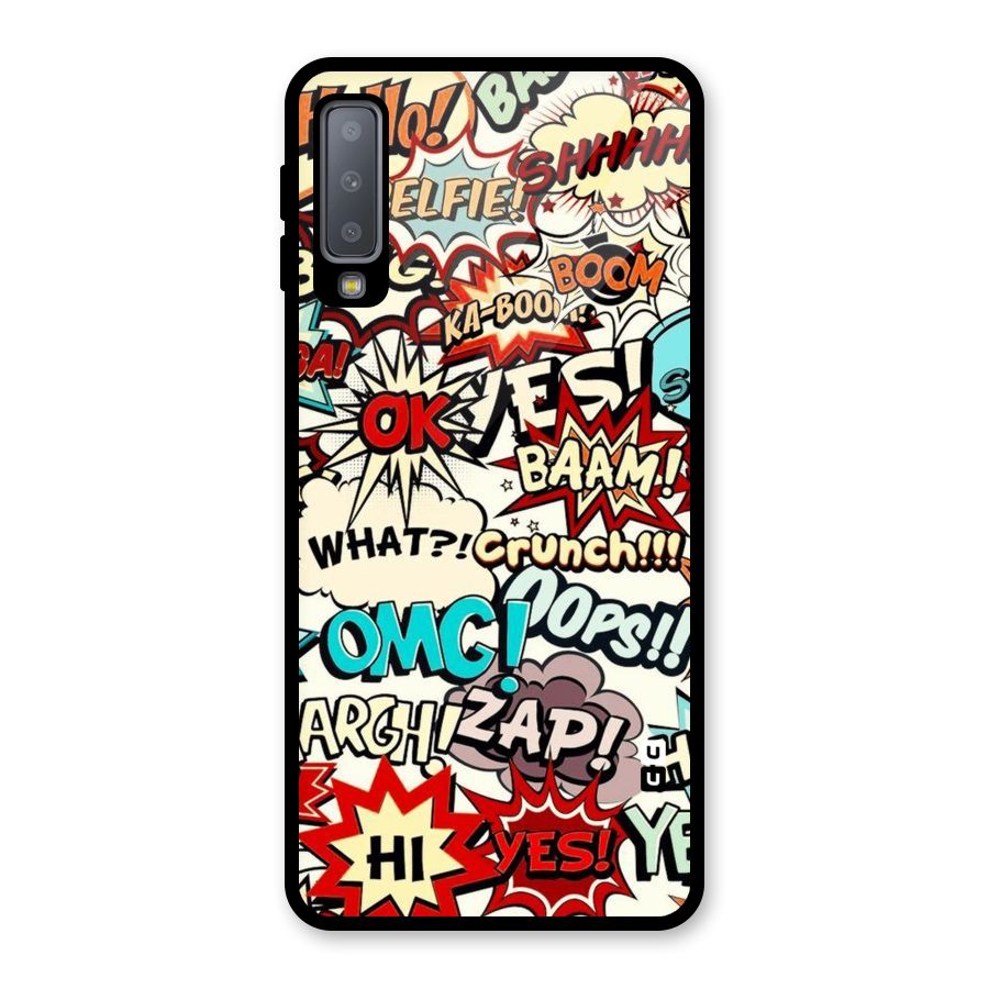 Boom Zap Glass Back Case for Galaxy A7 (2018)