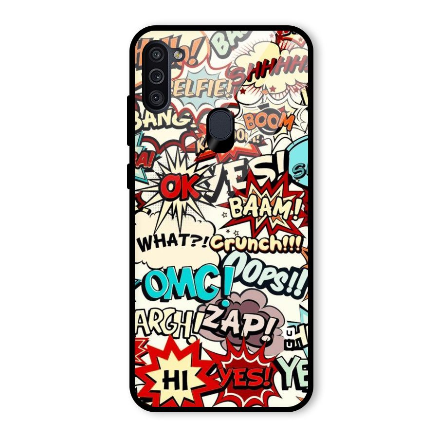 Boom Zap Glass Back Case for Galaxy M11