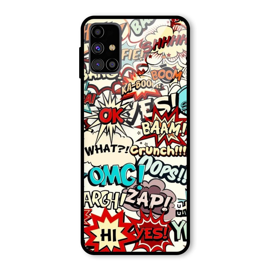 Boom Zap Glass Back Case for Galaxy M31s