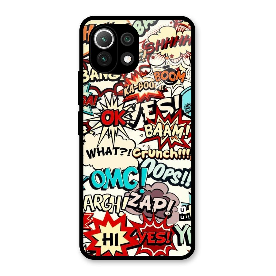 Boom Zap Glass Back Case for Mi 11 Lite NE 5G