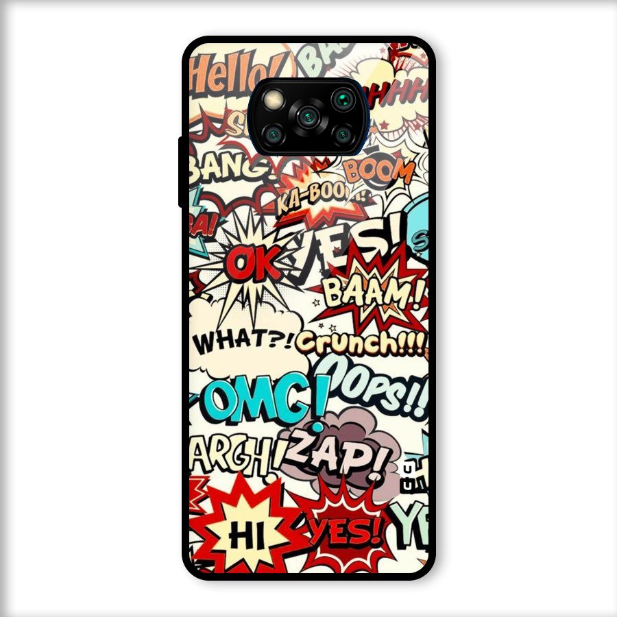 Boom Zap Glass Back Case for Poco X3
