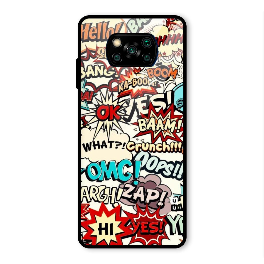 Boom Zap Glass Back Case for Poco X3 Pro