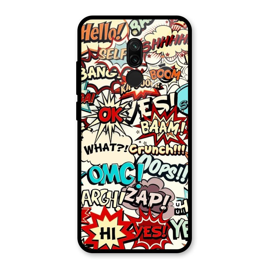 Boom Zap Glass Back Case for Redmi 8