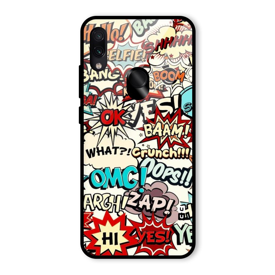 Boom Zap Glass Back Case for Redmi Note 7