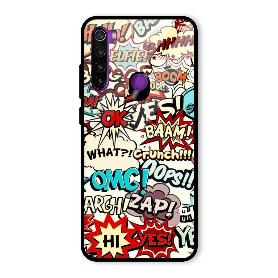 Boom Zap Glass Back Case for Redmi Note 8