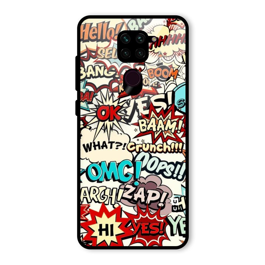 Boom Zap Glass Back Case for Redmi Note 9