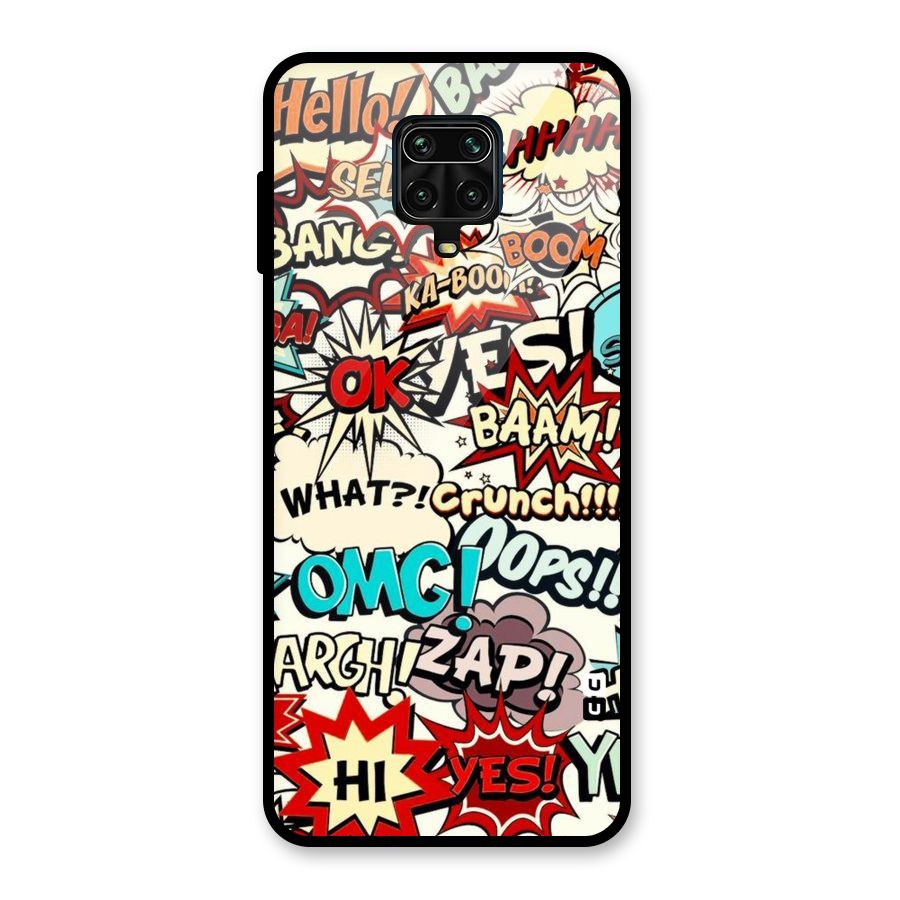 Boom Zap Glass Back Case for Redmi Note 9 Pro