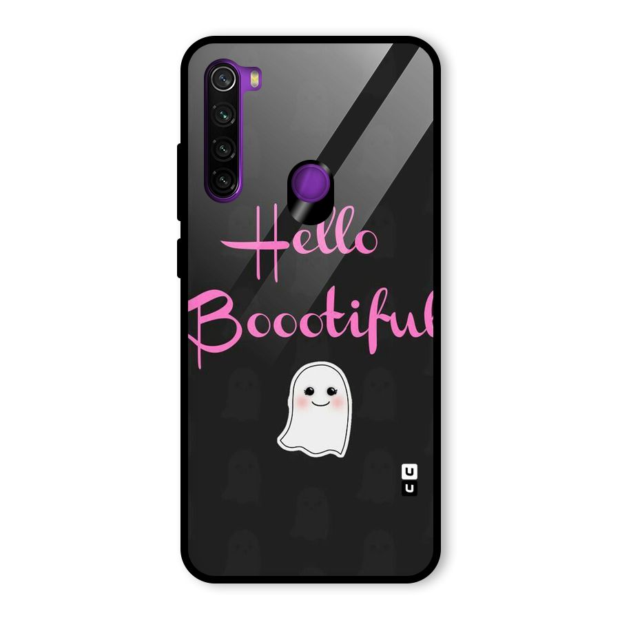 Boootiful Glass Back Case for Redmi Note 8