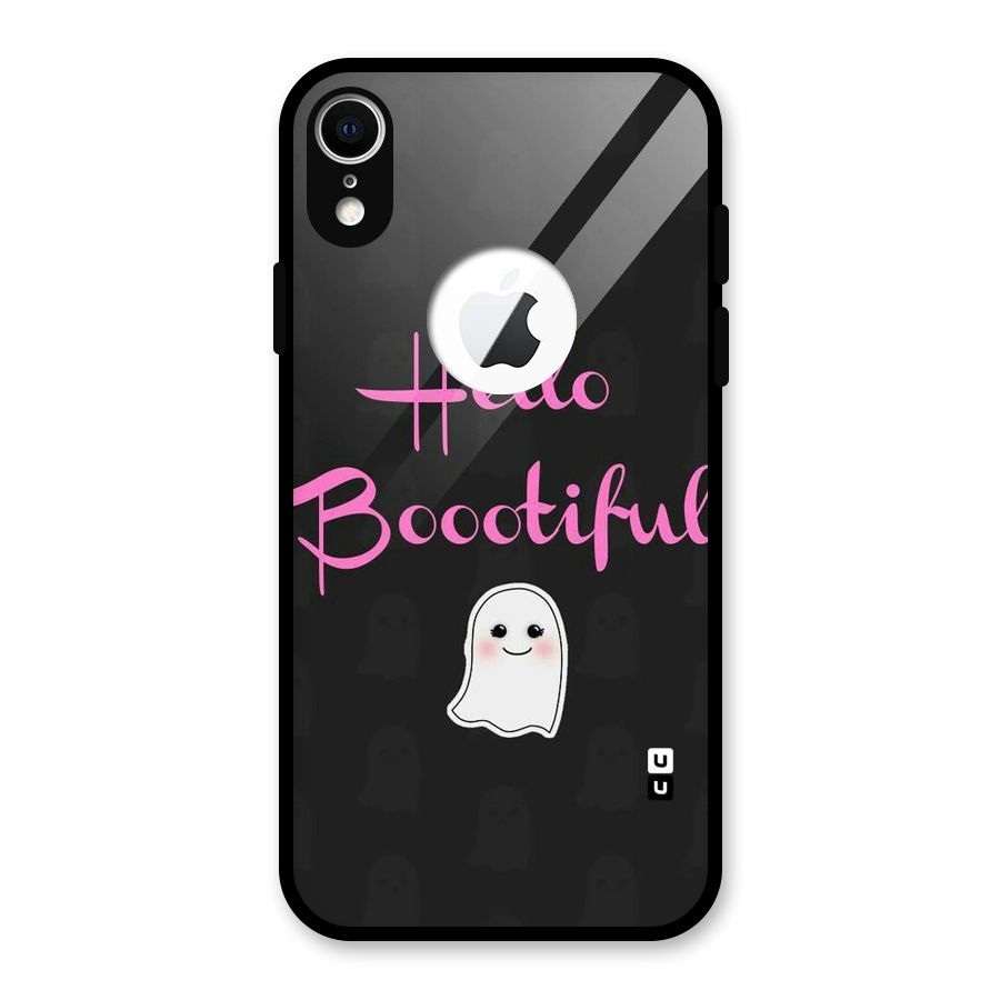 Boootiful Glass Back Case for iPhone XR Logo Cut