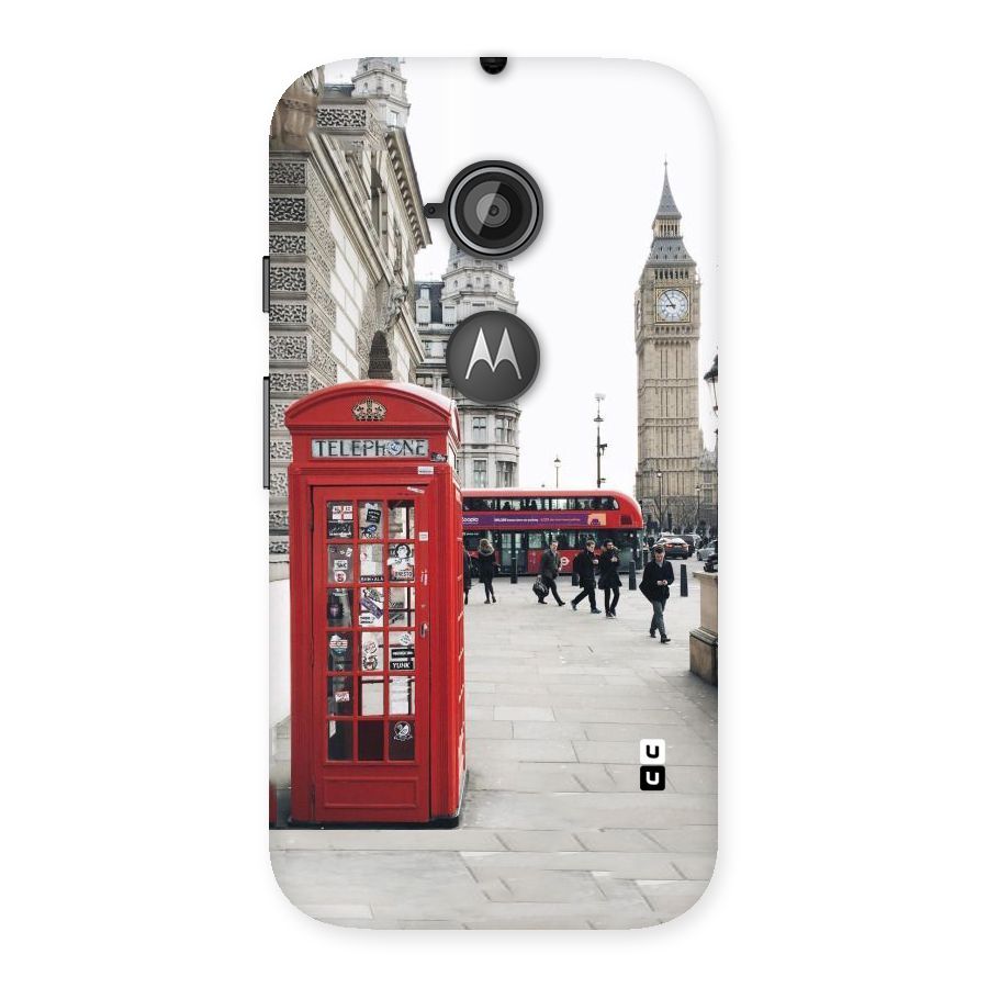 Booth In Red Back Case for Moto E 2nd Gen