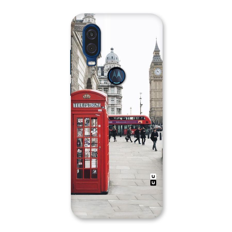 Booth In Red Back Case for Motorola One Vision