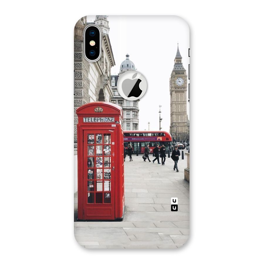 Booth In Red Back Case for iPhone X Logo Cut