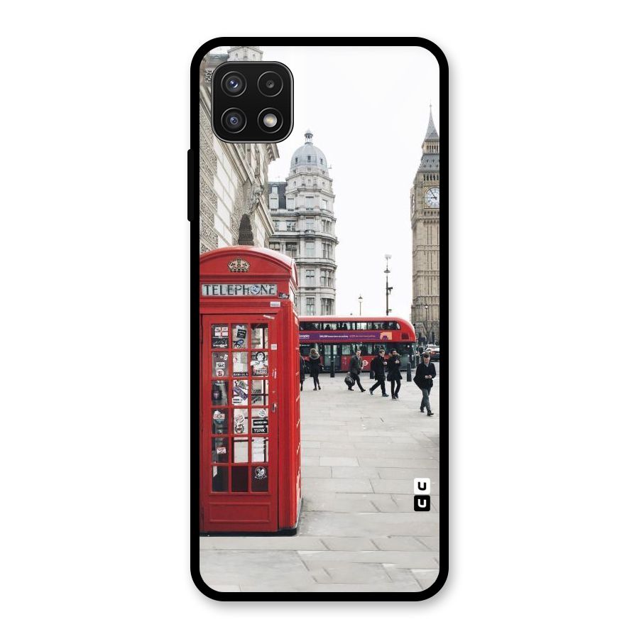 Booth In Red Glass Back Case for Galaxy A22 5G