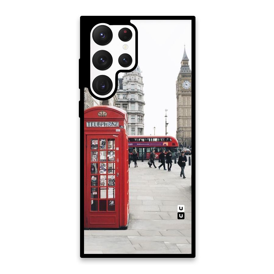 Booth In Red Glass Back Case for Galaxy S22 Ultra 5G