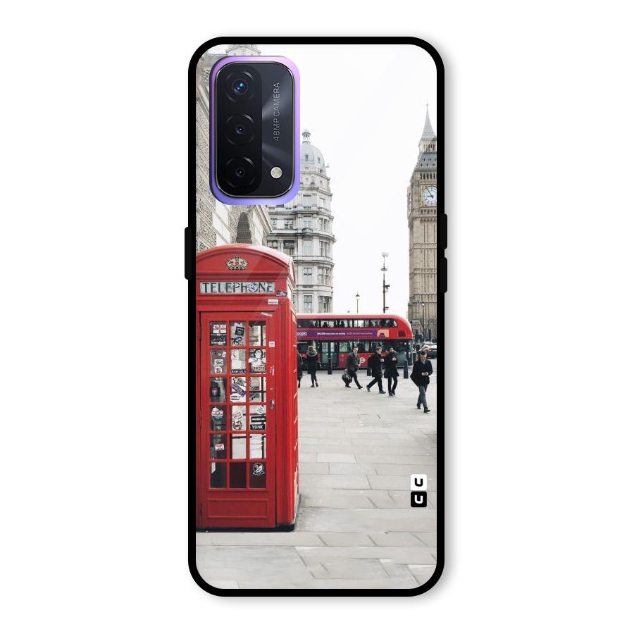 Booth In Red Glass Back Case for Oppo A74 5G