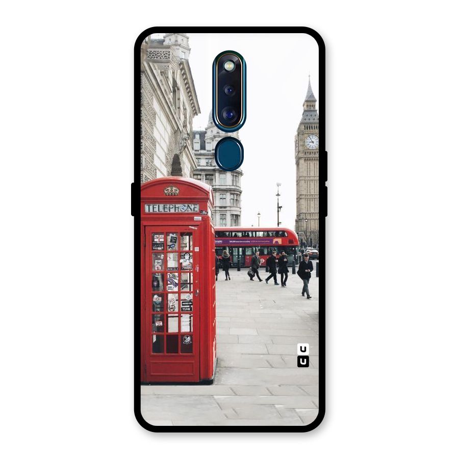Booth In Red Glass Back Case for Oppo F11 Pro