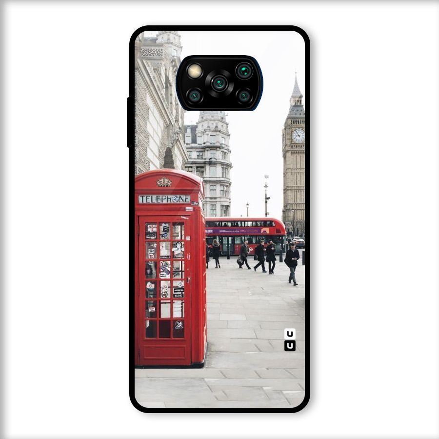 Booth In Red Glass Back Case for Poco X3
