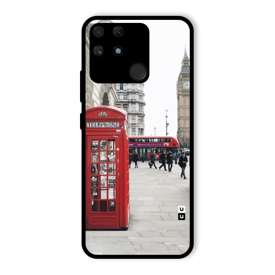 Booth In Red Glass Back Case for Realme Narzo 50A