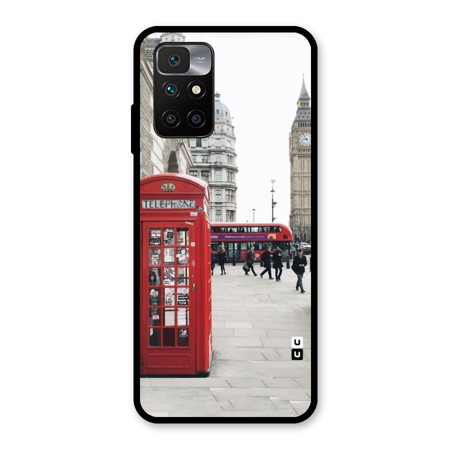 Booth In Red Glass Back Case for Redmi 10 Prime