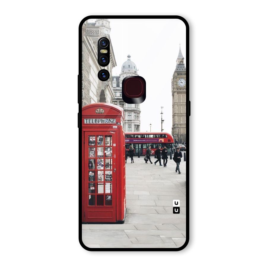 Booth In Red Glass Back Case for Vivo V15