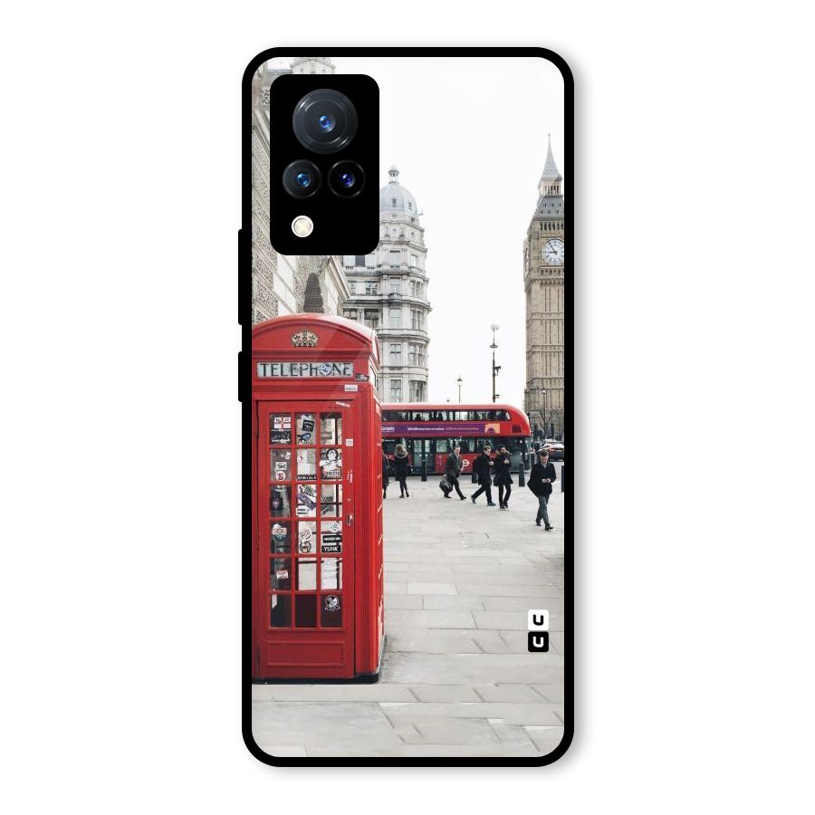 Booth In Red Glass Back Case for Vivo V21 5G