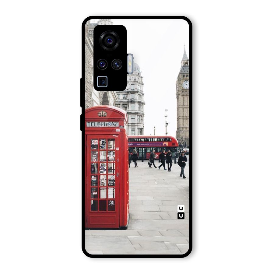 Booth In Red Glass Back Case for Vivo X50 Pro