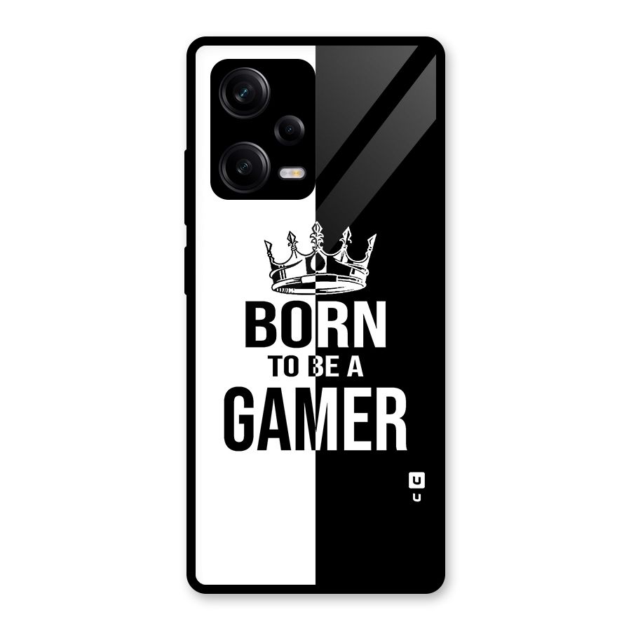 Born To Be Gamer Glass Back Case for Redmi Note 12 Pro
