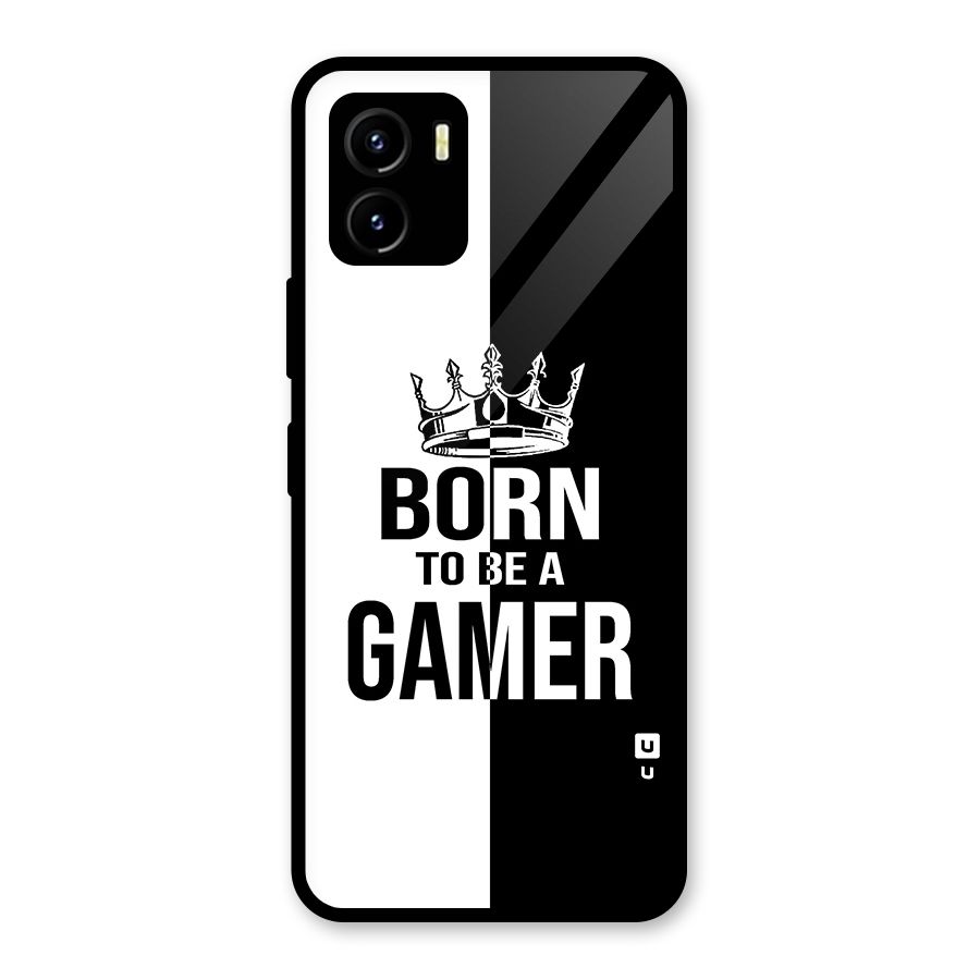 Born To Be Gamer Glass Back Case for Vivo Y15s