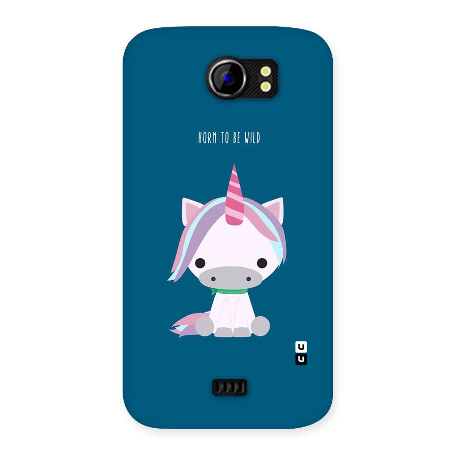 Born Wild Unicorn Back Case for Micromax Canvas 2 A110