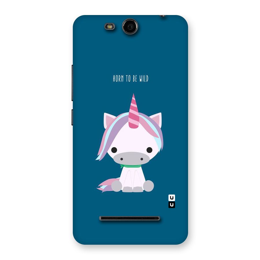 Born Wild Unicorn Back Case for Micromax Canvas Juice 3 Q392