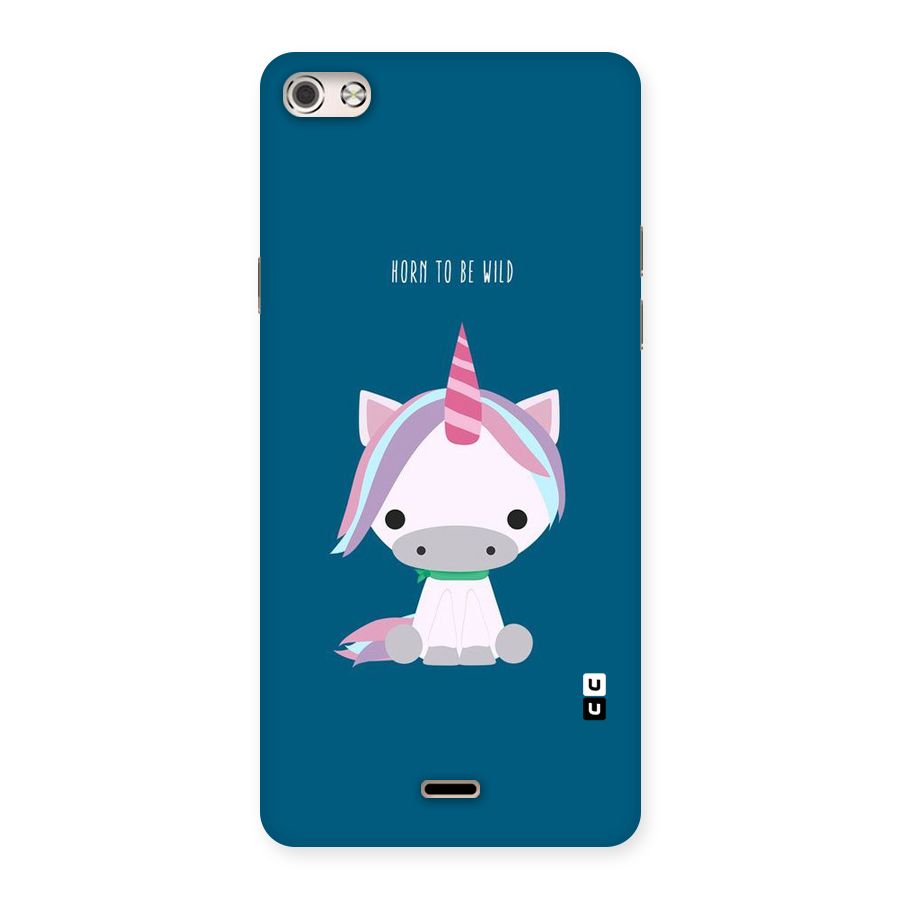 Born Wild Unicorn Back Case for Micromax Canvas Silver 5