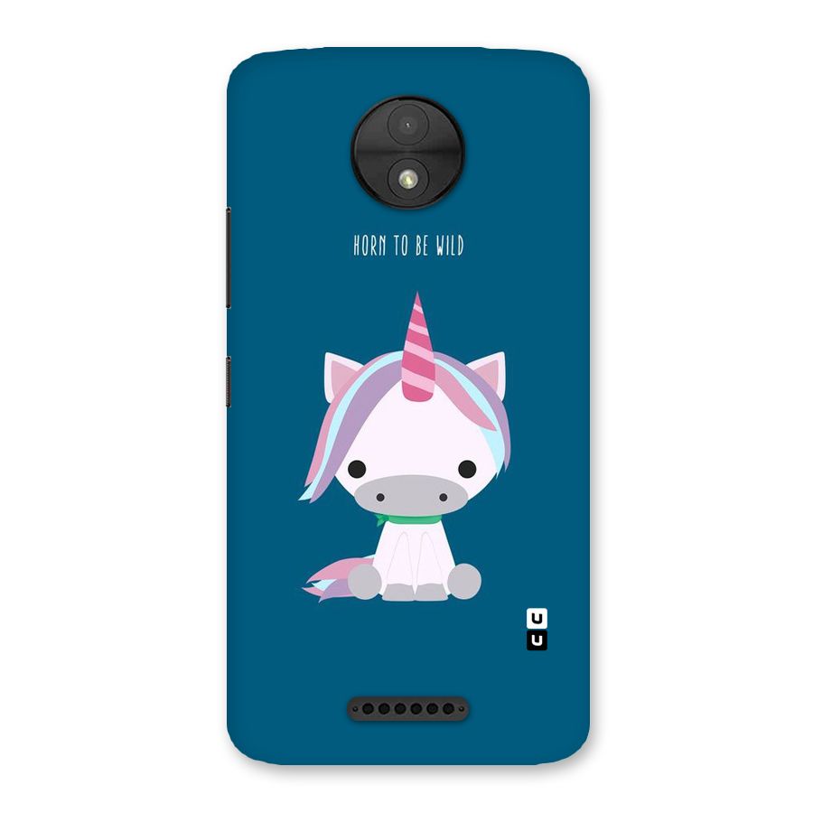 Born Wild Unicorn Back Case for Moto C