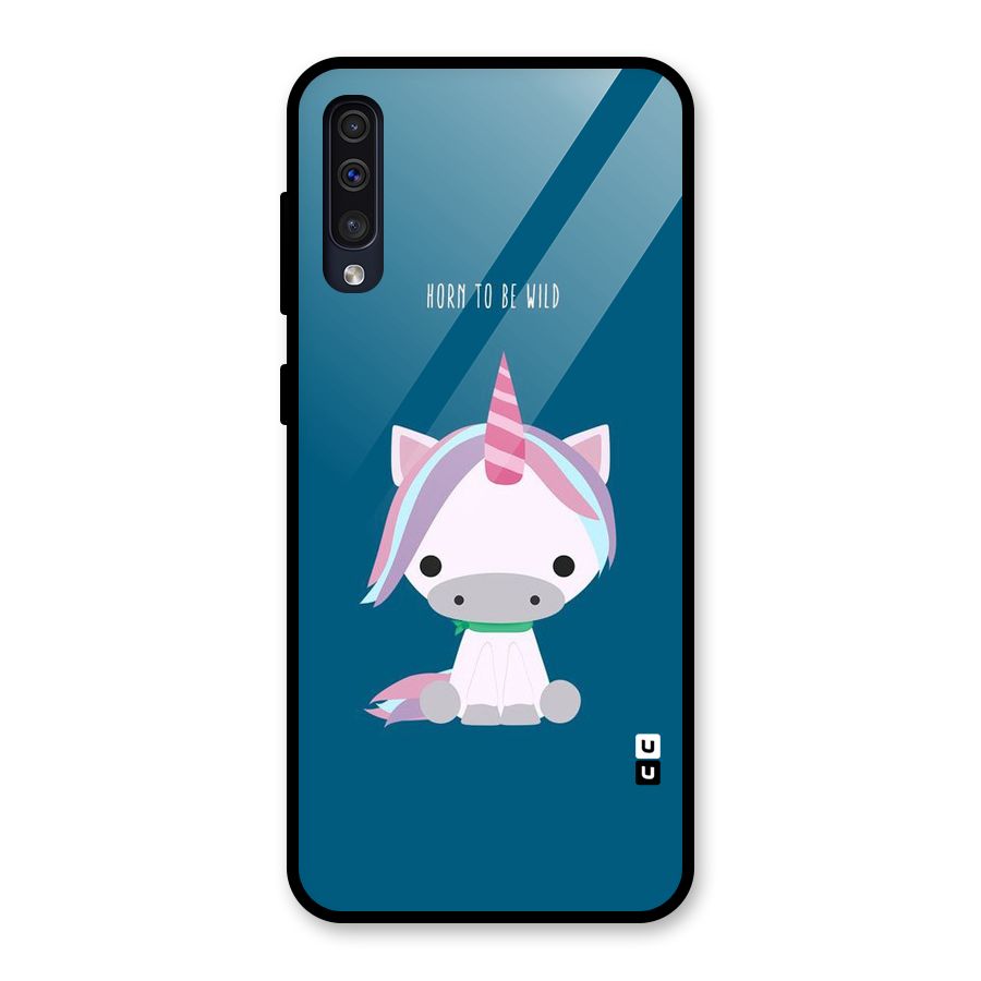 Born Wild Unicorn Glass Back Case for Galaxy A30s