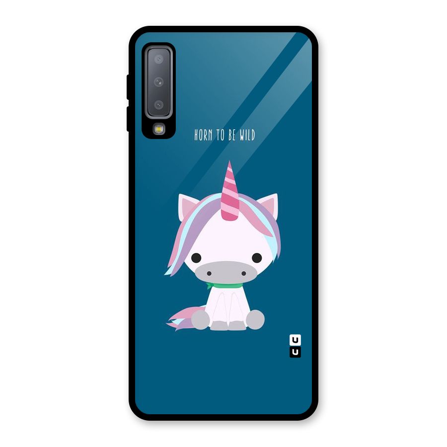 Born Wild Unicorn Glass Back Case for Galaxy A7 (2018)