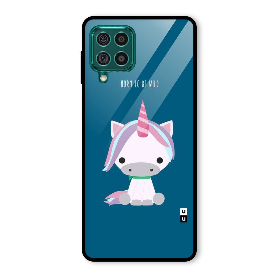 Born Wild Unicorn Glass Back Case for Galaxy F62