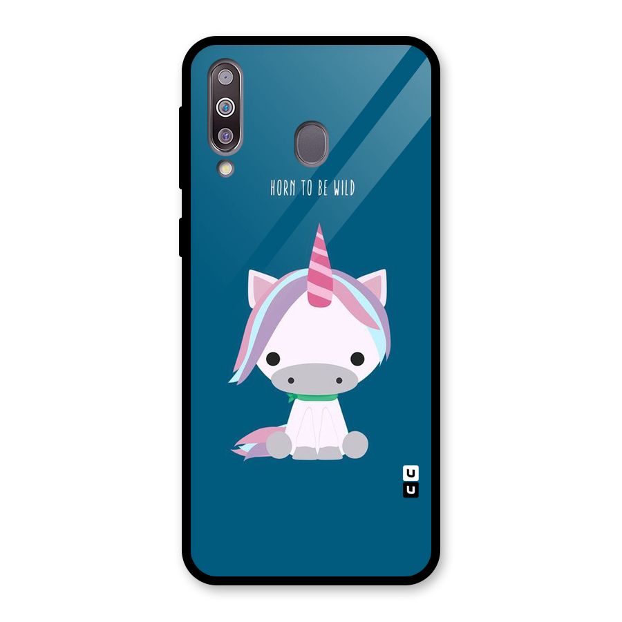 Born Wild Unicorn Glass Back Case for Galaxy M30