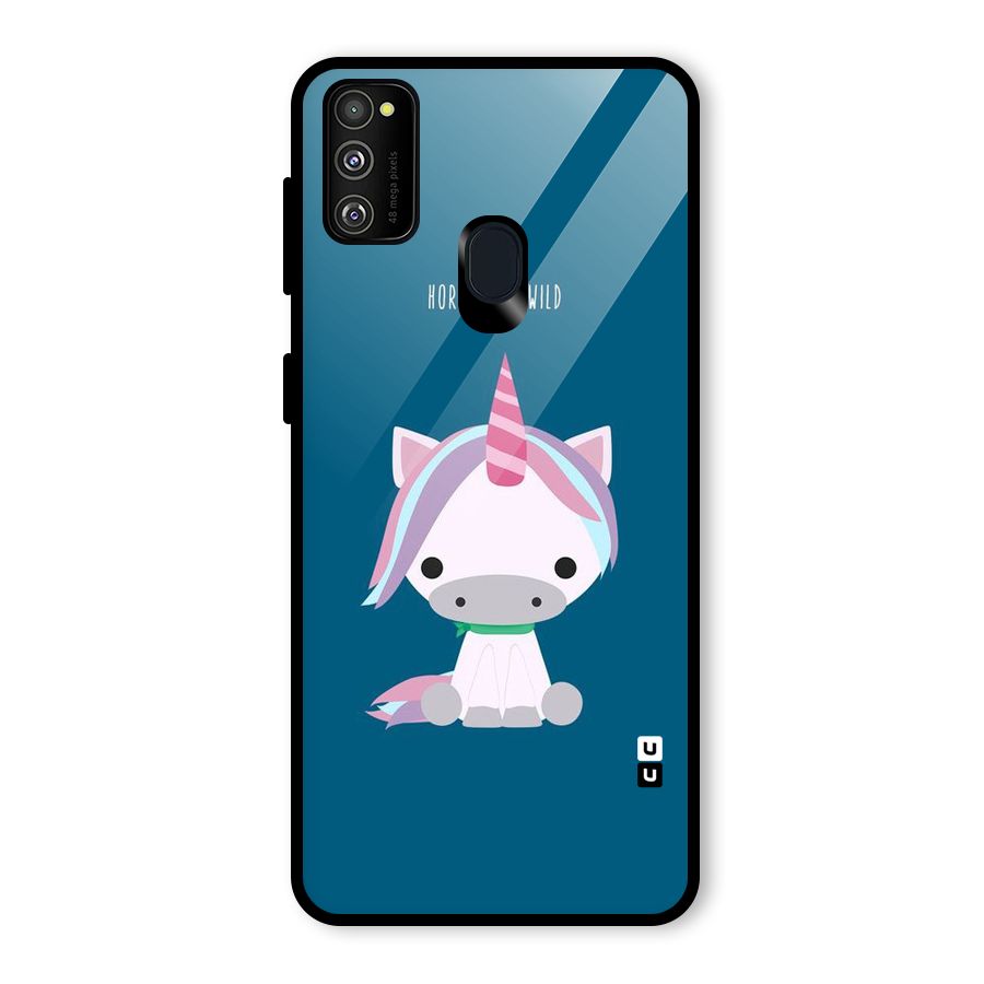 Born Wild Unicorn Glass Back Case for Galaxy M30s
