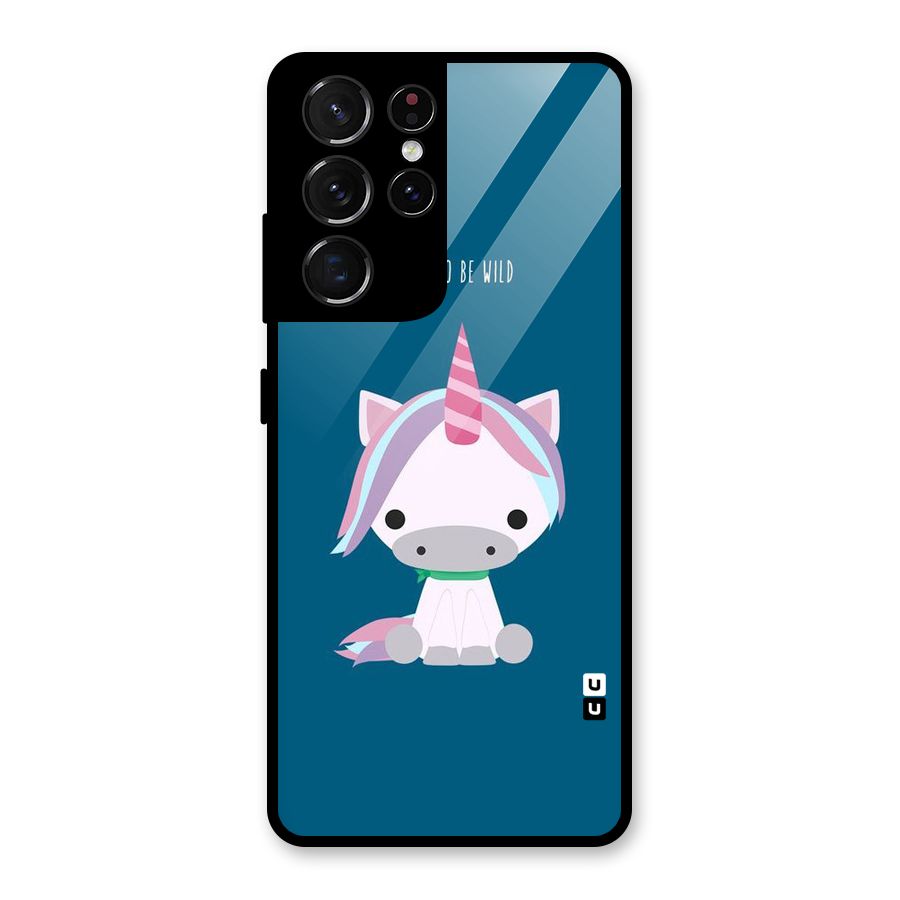 Born Wild Unicorn Glass Back Case for Galaxy S21 Ultra 5G